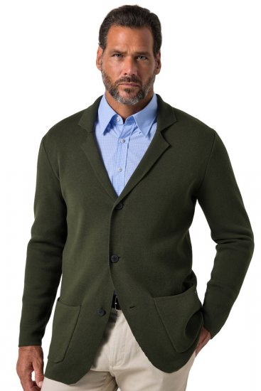 JP1880 Milano Flexnamic Strikket blazer Mørk oliven - Dresser og blazere - Dresser i store størrelser