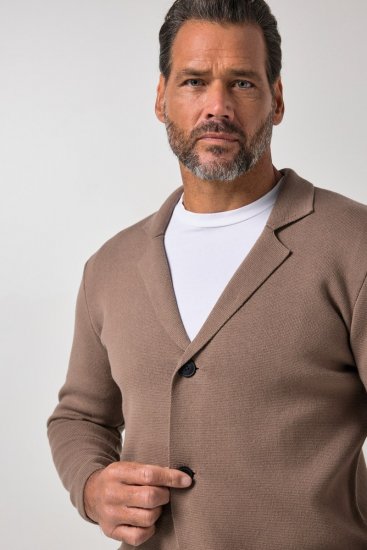 JP1880 Milano Flexnamic Strikket blazer Nøttebrun - Dresser og blazere - Dresser i store størrelser