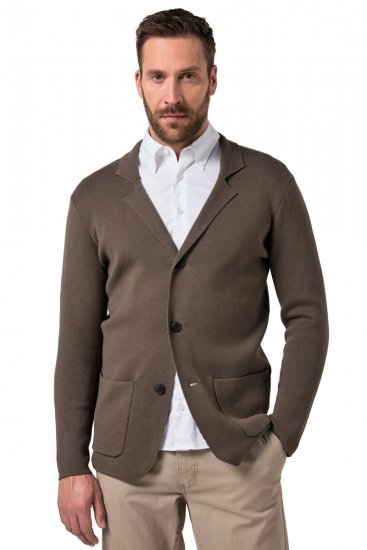 JP1880 Milano Flexnamic Strikket blazer Khakibrun - Dresser og blazere - Dresser i store størrelser