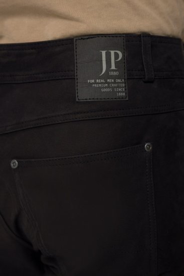 JP1880 Leather Pants Regular Fit Buffalo Nubuck Black - Jeans og bukser - Store Bukser og Store Jeans