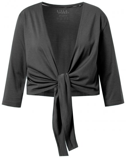 Ulla Popken 794514 Jerseybolero med knyting Antrasitt - Boleroer - 