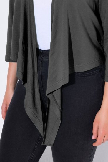 Ulla Popken 794514 Jerseybolero med knyting Antrasitt - Boleroer - 