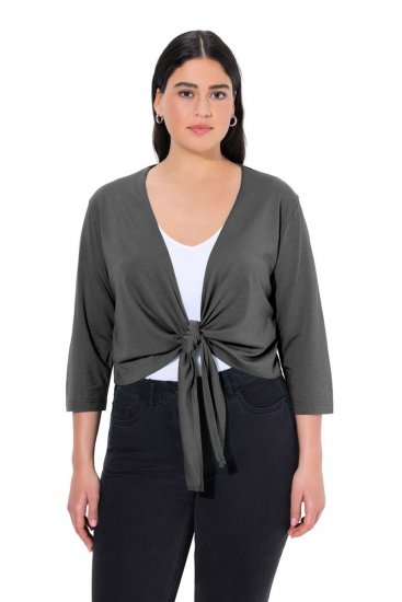 Ulla Popken 794514 Jerseybolero med knyting Antrasitt - Boleroer - 