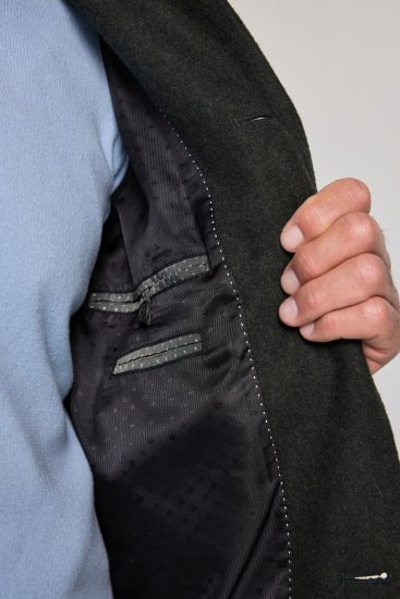 JP1880 795116 Vannavvisende Ullfrakk Olivengrønn - Jakker - Store jakker - 2XL-12XL