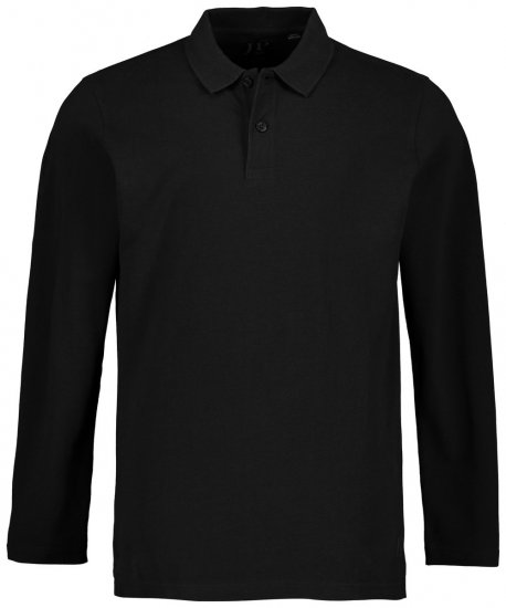 JP1880 799230 Langermet pikéskjorte Svart - Polo- & piqueskjorter - Poloskjorte i store størrelser - 2XL-8XL