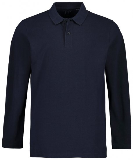 JP1880 799230 Langermet pikéskjorte Mørkeblå - Polo- & piqueskjorter - Poloskjorte i store størrelser - 2XL-8XL