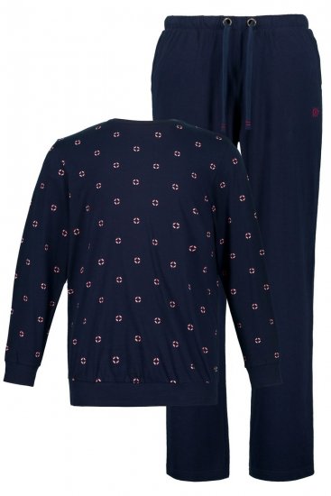 JP1880 Two-piece Pyjamas Long Sleeve and Long Trousers Navy - Undertøy & badetøy - Undertøy store størrelser 