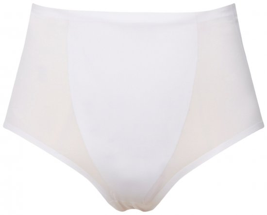 Ulla Popken 800498 Formende truser med høyt liv Hvit - Shapewear - 