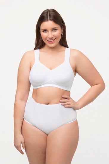 Ulla Popken 800498 Formende truser med høyt liv Hvit - Shapewear - 