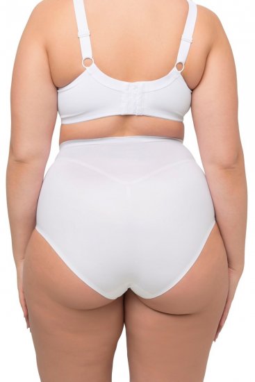 Ulla Popken 800498 Formende truser med høyt liv Hvit - Shapewear - 