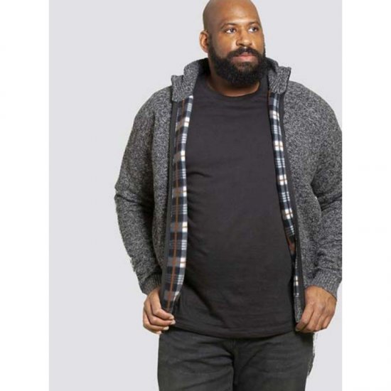 D555 Braxton Sweater Charcoal - Gensere og hettegensere - Store hettegensere - 2XL-14XL