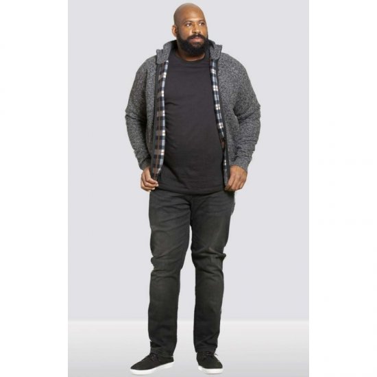 D555 Braxton Sweater Charcoal - Gensere og hettegensere - Store hettegensere - 2XL-14XL