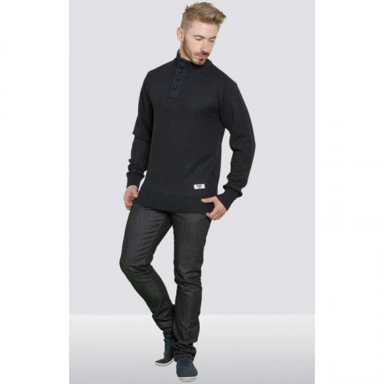 D555 Zane Sweater Navy - Gensere og hettegensere - Store hettegensere - 2XL-14XL