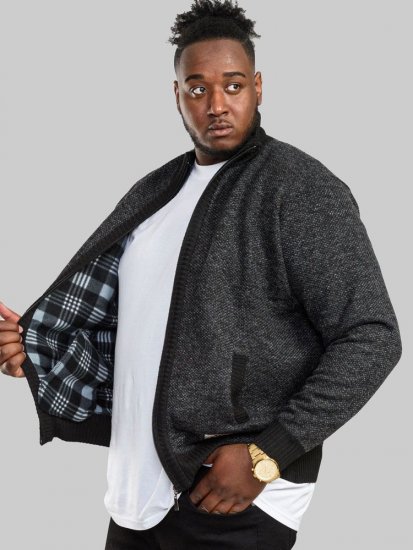 D555 Cavendish Black Jumper With Bonded Fleece Lining And Pocket - Gensere og hettegensere - Store hettegensere - 2XL-14XL