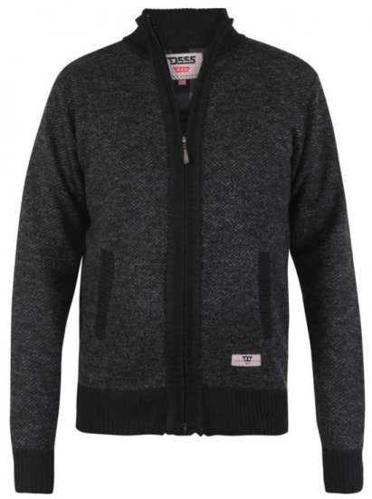 D555 Cavendish Black Jumper With Bonded Fleece Lining And Pocket - Gensere og hettegensere - Store hettegensere - 2XL-14XL