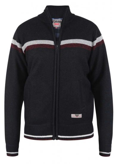 D555 Dennington Navy Jumper With Bonded Fleece Lining And Pocket - Gensere og hettegensere - Store hettegensere - 2XL-14XL