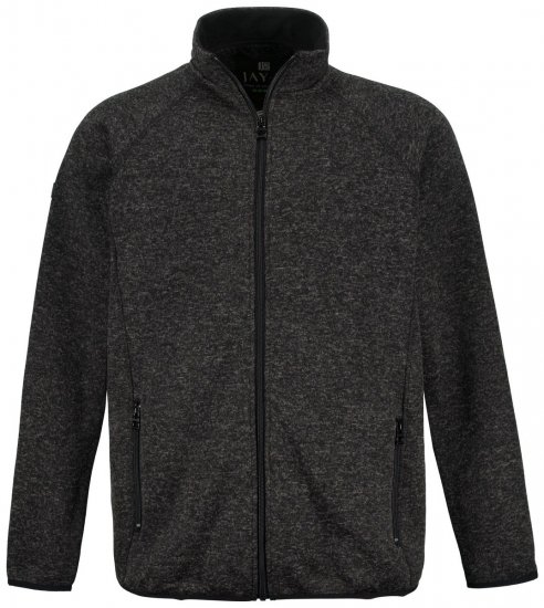 Jay-Pi 802394 Strikket fleecejakke Svart - Jakker - Store jakker - 2XL-12XL