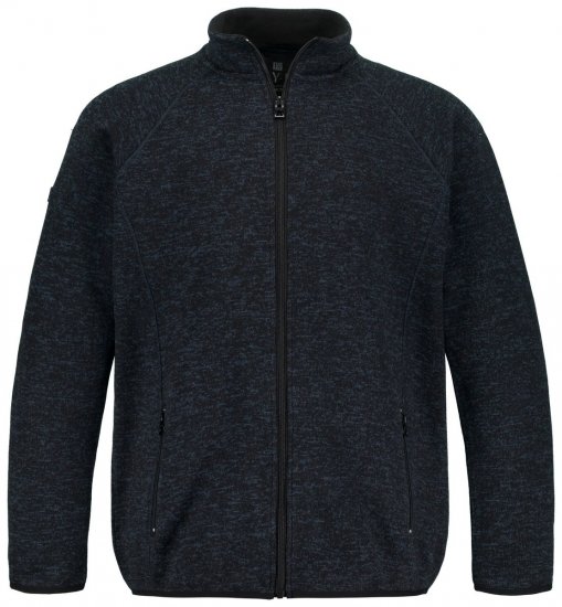 Jay-Pi 802394 Strikket fleecejakke Mørkeblå - Jakker - Store jakker - 2XL-12XL