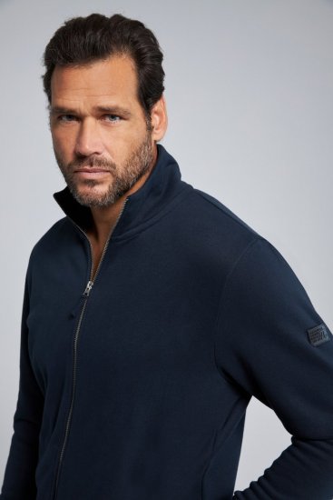 Jay-Pi 804180 Sweatjakke med ståkrage Mørkeblå - Gensere og hettegensere - Store hettegensere - 2XL-14XL