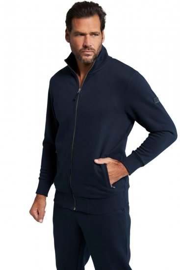 Jay-Pi 804180 Sweatjakke med ståkrage Mørkeblå - Gensere og hettegensere - Store hettegensere - 2XL-14XL