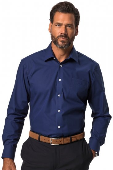 JP1880 804890 Langermet strykefri Business-skjorte Mørkeblå TALL - TALL skjorter - TALL skjorter med ekstra lengde