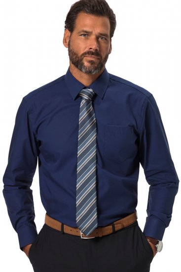 JP1880 Shirt Business Long Sleeve Navy - Skjorter - Store skjorter - 2XL-8XL