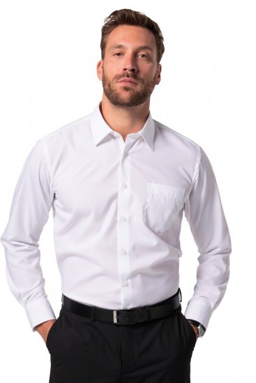 JP1880 804890 Langermet strykefri Business-skjorte Hvit TALL - TALL skjorter - TALL skjorter med ekstra lengde