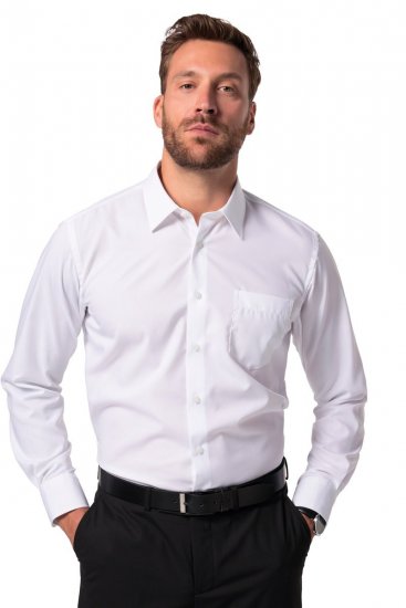 JP1880 804890 Langermet strykefri Business-skjorte Hvit - Skjorter - Store skjorter - 2XL-8XL