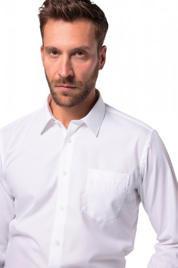 JP1880 804890 Langermet strykefri Business-skjorte Hvit - Skjorter - Store skjorter - 2XL-8XL