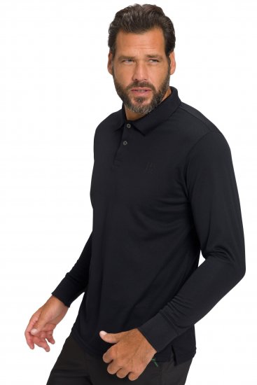 JP1880 Jay-Pi QuickDry Long Sleeve Golf Polo Shirt Black - Sportsklær & turklær - Sportsklær till herre i store størrelser