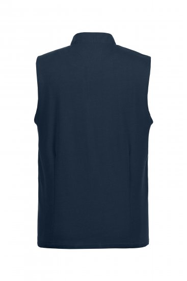 JP1880 Mottled Stretch Knit Stand-up Collar Vest Navy Blue - Jakker - Store jakker - 2XL-12XL