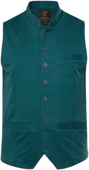 JP1880 Mottled Stretch Knit Stand-up Collar Vest Turquoise Blue - HERREKLÆR 2XL-14XL - 