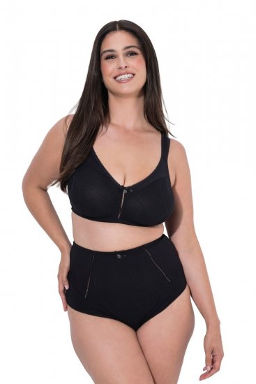 Ulla Popken 809385 Formende truser med blonder Svart - Shapewear - 