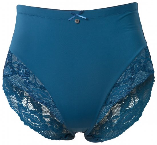 Ulla Popken 809385 Formende truser med blonder Petrol - Shapewear - 