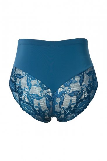 Ulla Popken 809385 Formende truser med blonder Petrol - Shapewear - 