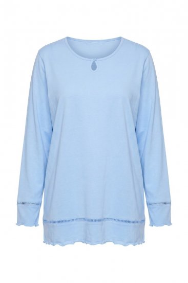 Ulla Popken 810592 Pyjamas med blonder Lyseblå - Pyjamas/Loungewear - 
