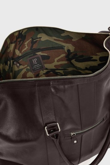 JP1880 810787 Weekendbag i lammenappa Mørkebrun - Vesker - 