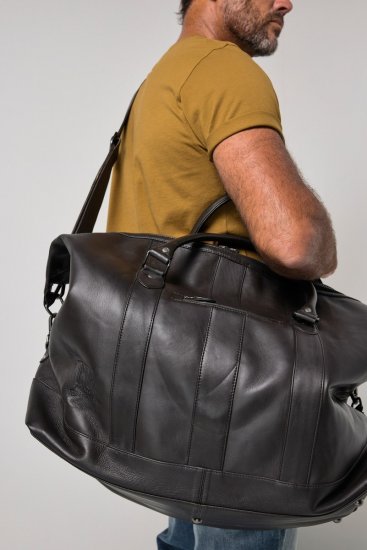 JP1880 810787 Weekendbag i lammenappa Mørkebrun - Vesker - 