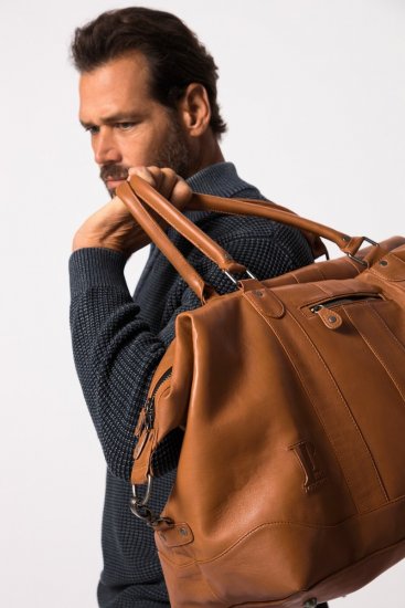 JP1880 810787 Weekendbag i lammenappa Konjakkbrun - Vesker - 
