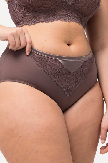 Ulla Popken 811602 Truser med blonder Brun - Truser - 