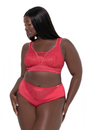 Ulla Popken 811602 Truser med blonder Magenta - Truser - 