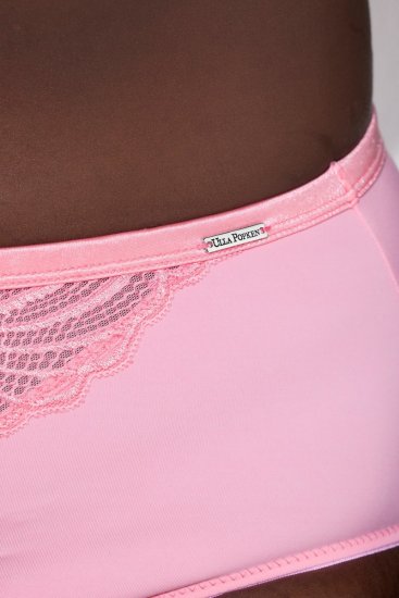 Ulla Popken 811602 Truser med blonder Rosa - Truser - 