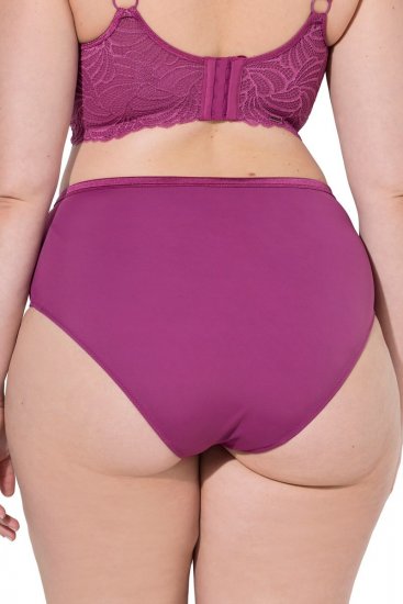 Ulla Popken 811602 Truser med blonder Mørklilla - Truser - 