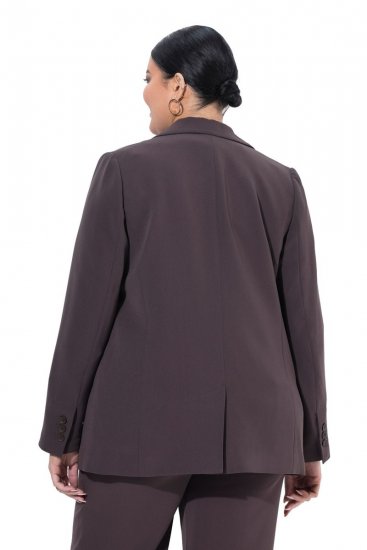 Ulla Popken 811944 Klassisk blazer Mahognibrun - Blazere - Blazere i store størrelser for dame