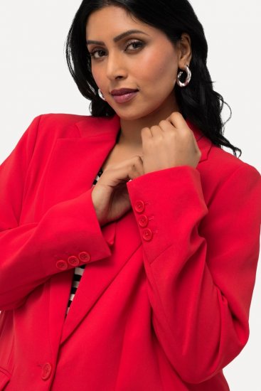 Ulla Popken 811944 Klassisk blazer Rød - Blazere - Blazere i store størrelser for dame