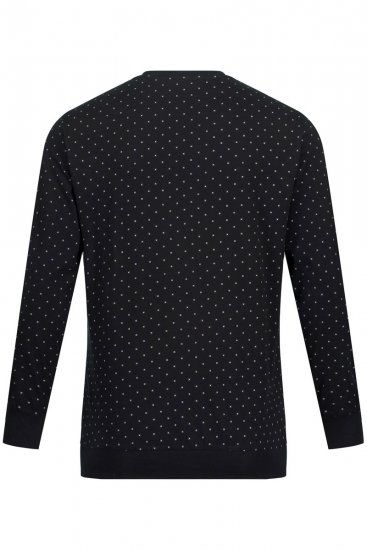 JP1880 Two-piece Pyjamas Long Sleeve and Long Trousers Black - Undertøy & badetøy - Undertøy store størrelser 