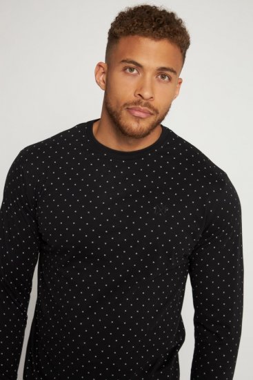 JP1880 Two-piece Pyjamas Long Sleeve and Long Trousers Black - Undertøy & badetøy - Undertøy store størrelser 
