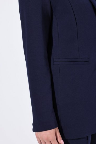 Ulla Popken 812754 Jerseyblazer i punto di roma Mørkeblå - Blazere - Blazere i store størrelser for dame