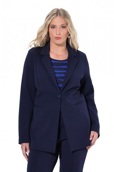Ulla Popken 812754 Jerseyblazer i punto di roma Mørkeblå - Blazere - Blazere i store størrelser for dame