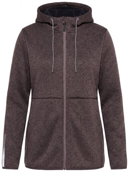 Ulla Popken 812880 Strikkefleecejakke med teddyfleece Taupe - Fleecetøy - 